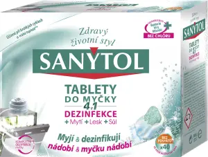 Sanytol tablety do myčky 4 v 1 s dezinfekcí, 40 ks