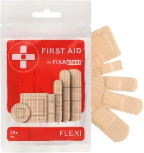 Fixaplast First Aid Flexi Classic mix náplastí, 24 ks