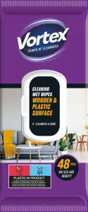 Vortex vlhčené čisticí ubrousky na dřevo a nábytek, 48 ks