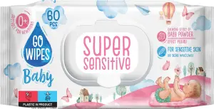 Go Wipes Baby Super Sensitive dětské vlhčené ubrousky, 60 ks Go Wipes Baby Super Sensitive dětské vlhčené ubrousky, 60 ks
