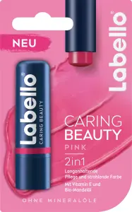 Labello Caring Beauty Pink barevný balzám na rty, 4,8 g