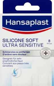 Hansaplast náplasti Silicone Soft Ultra Sensitive, 8 ks