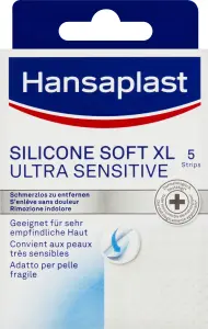 Hansaplast náplasti Silicone Soft Ultra Sensitive XL, 5 ks