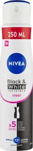 Nivea Black & White Invisible Clear antiperspirant ve spreji, 250 ml