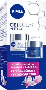 Nivea Cellular Anti-Age, balíček denního a nočního krému pro omlazení, pro věk 40+, 2 × 50 ml