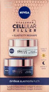 Nivea Hyaluron Cellular Elasticity Filler dárková sada denní & noční krém, 50 + 50 g