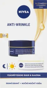 Nivea Revitalizing 55+ denní a noční krém proti vráskám, 2 × 50 ml