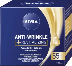 Nivea Anti-Wrinkle Revitalizing 55+ obnovující noční krém proti vráskám, 50 ml