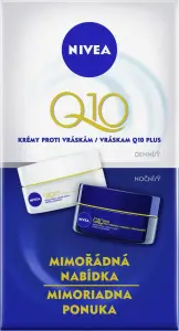 Nivea Q10 Plus, krémy proti vráskám, denní a noční, pro věk 30+, 2x 50ml