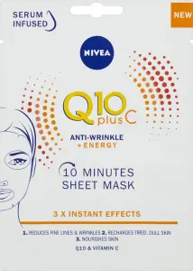 Nivea Q10 plus C textilní maska proti vráskám, 1 ks