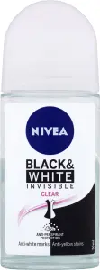 Nivea Black & White Invisible Clear kuličkový antiperspirant, 50 ml