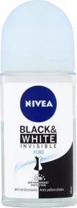 Nivea Black & White Invisible Pure kuličkový antiperspirant, 50 ml