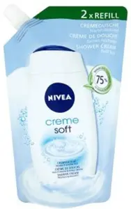Nivea Creme Soft, sprchový gel, náhradní náplň, 500 ml