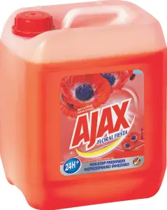 Ajax na podlahy a povrchy Floral Fiesta Red Flowers univerzální čistící prostředek, vlčí mák, 5 l