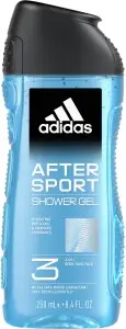 Adidas After Sport 3v1 sprchový gel na tělo, vlasy a pleť pro muže 250 ml