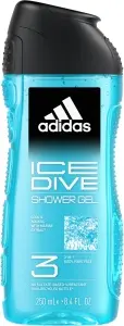 Adidas Ice Dive 3v1 sprchový gel na tělo, vlasy a pleť pro muže 250 ml