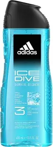 Adidas Ice Dive 3v1 sprchový gel na tělo, vlasy a pleť pro muže 400 ml Adidas Ice Dive 3v1 sprchový gel na tělo, vlasy a pleť pro muže 400 ml