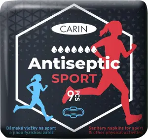 Carin Antiseptic Sport Ultra dámské vložky, 9 ks