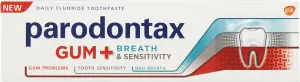 Parodontax Gum + Breath & Sensitivity zubní pasta s fluoridem, 75 ml