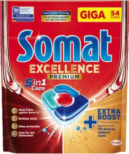 Somat tablety do myčky Excellence Premium 5v1, 54 ks