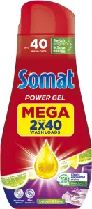 Somat gel do myčky All in 1 Lemon & Lime. 2× 720 ml, 80 dávek