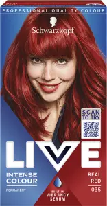 Schwarzkopf Live Intense Colour barva na vlasy, pravá červená 035