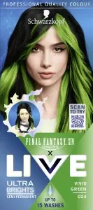 Schwarzkopf Live Ultra Brights semi-permanentní barva na vlasy 024 Zářivá zelená 50ml