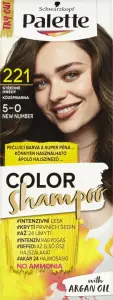 Schwarzkopf Palette Color Shampoo barva na vlasy 221 středně hnědá, 50 ml