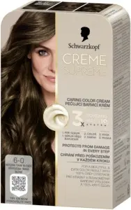 Schwarzkopf Creme Supreme barva na vlasy 6-0 přirozená tmavá blond 60 ml