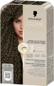 Schwarzkopf Creme Supreme barva na vlasy 6-16 chladná popelavá tmavá blond 60 ml