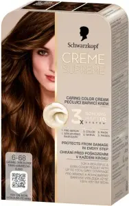 Schwarzkopf Creme Supreme barva na vlasy 6-68 tmavá karamelová blond 60 ml