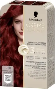 Schwarzkopf Creme Supreme barva na vlasy 6-88 tmavě červená 60 ml