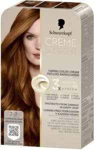 Schwarzkopf Creme Supreme barva na vlasy 7-7 měděná blond 60 ml