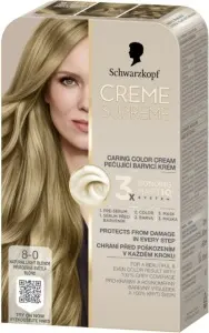 Schwarzkopf Creme Supreme barva na vlasy 8-0 přirozená světlá blond 60 ml