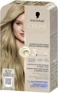 Schwarzkopf Creme Supreme barva na vlasy 9-16 chladná popelavá velmi světlá blond 60 ml