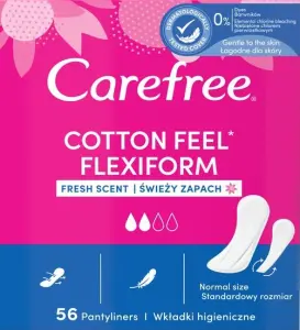 Carefree Cotton Flexiform slipové vložky, 56 ks