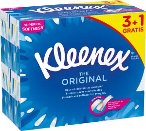 Kleenex Original 3vrstvé papírové kapesníčky v krabičce, 4× 72 ks