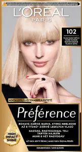 L'oreal Paris Préférence barva na vlasy, velmi světlá blond duhová 102