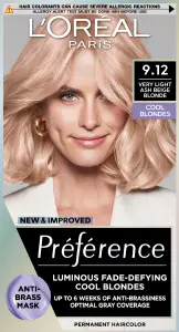 L'oreal Paris Préférence Cool Blondes barva na vlasy, Siberia, velmi světlá popelavá blond 9.12
