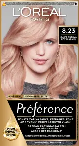L'oreal Paris Préférence barva na vlasy, zlatorůžová 8.23