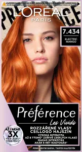 L'oreal Paris Préférence Vivid Colors barva na vlasy, Electric Mango 7.434
