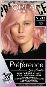 L'oreal Paris Préférence Vivid Colors barva na vlasy, Rose Gold 9.213