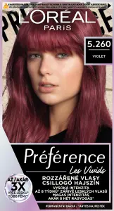 L'oreal Paris Préférence Vivid Colors barva na vlasy, Violet 5.260