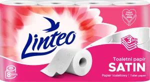Linteo 3vrstvý toaletní papír, 8 rolí, 15 m role Linteo 3vrstvý toaletní papír, 8 rolí, 15 m role