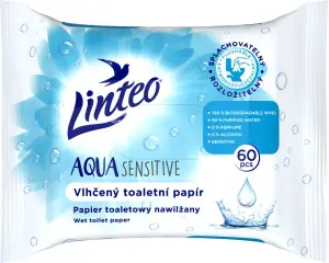 Linteo vlhčený toaletní papír Aqua Sensitive, 60 ks Linteo vlhčený toaletní papír Aqua Sensitive, 60 ks