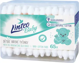 Linteo Baby dětské vatové tyčinky, 65 ks