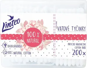 Linteo Natural vatové tyčinky papírové box 200 ks