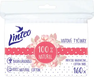 Linteo Natural vatové tyčinky papírové sáček 160 ks