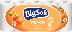 Big Soft broskev 2vrstvý toaletní papír, 10 rolí, 19,3 m role