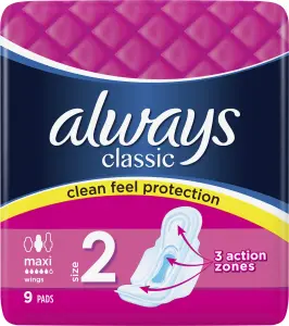 Always Classic Maxi dámské vložky, 9 ks